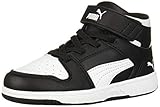 PUMA Unisex Rebound Layup Klettverschluss Sneaker, Schwarz - Puma Schwarz Puma Weiß - Größe: 30 EU