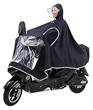 ZYuan Regenschutz Motorrad Wasserdichter Verlängerter Poncho, Elektromobil Roller Motorrad Großer Regencape Mantel Einzelperson Motorrad Anti-Fog Regenschutzhülle Mit Spieg