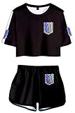Attack on Titan Shingeki no Kyojin Training Corps Armin Arlart Cosplay Costume AOT T-Shirt und Shorts Trikot Uniform Sportswear Gedruckt Cosplay Rundhals Fashion S