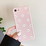 ZTOFERA Hülle für iPhone 7/iPhone 8/iPhone SE 2020, Gänseblümchen Blume Glänzend Silikon Handyhülle, Flexibel TPU Anti-Kratzer Stoßfest Bumper Schutzhülle für iPhone 7/8/SE 2020 - R