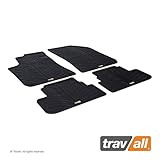 Travall Mats Gummifußmatten Kompatibel Mit Peugeot 308 5 Türer Fließheck (Ab 2013) TRM1235 - Allwettermatten Nach Maß Fussmatten S