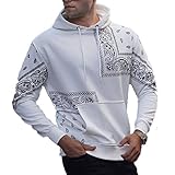 XDJSD Herren Pullover Herren Langarm T-Shirt Hoodie Druck Casual Trend Lose Kapuzenpullover Jacke Herren Casual Top
