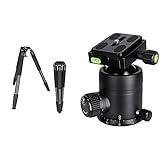 Rollei Rock Solid Alpha XL Mark II Carbon Stativ, professionelles Kamera Stativ mit 65kg Tragkraft & T7S Mark II - professioneller 360 Grad Kamera Stativ Kugelkopf mit Friktion, 40KG Tragk
