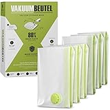 NORDIC® Vakuumbeutel (6er Set) in 80x60cm u. 80x100cm – BPA Frei INKL. ETIKETTEN - Vakuumbeutel für Bettdecken, Kleidung und vieles mehr - Vacuum Storage Bags in L und XL