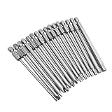 16pcs / set Stahl Hex Torx-Schraubendreher-Bits Sicherheit extralange Handwerkzeuge 100mm Magnetkopf-Bohrer von Yangs J