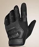 BUXIANGGAN Handschuhe Gloves Handschuhe Herren Klettern Verschleißfeste Outdoor-Schießen Radfahren rutschfeste Vollfinger-Fäustlinge L Schw