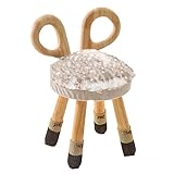 LJQQ Fußhocker Süßer Tierhocker - Holzbeine mit Strickfußabdeckung - Spielzimmer/Mädchenzimmer/Kinderzimmer - Beste Weihnachtsgeburtstag Hochzeitsgeschenke (Color : Style1)