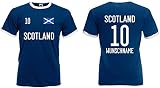 Schottland-Scotland Retro-Shirt EM 2020 Wunschname & Nummer Trikot Look Style Dunkelblau XL