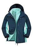 Mountain Warehouse Lightning 3-in-1 Kinder-Jacke - wasserdichte Winterjacke mit Fleecefutter, atmungsaktive Übergangsjacke für Jungen und Mädchen mit Abnehmbarer Kapuze Blau 11-12 J