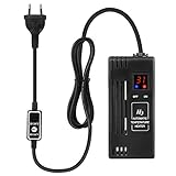 NO.17 Kleine Unterwasser Aquarium Heizung 50W, Mini-Aquarium-Heizungen mit sichtbarem Temperatur-LED-Bildschirm und externem Temperaturregler für 10-50L