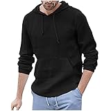 Hoodie Herren mit Kapuze und Kordelzug Lange Ärmel Sweatshirt T-Shirts Mode Casual Summer Einfarbig Shirt Top Schnelltrocknend Atmungsaktiv Dünn und leicht Slim Fit B