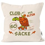 MoonWorks® Kissen-Bezug witziges ironisches Geschenk für Männer zum 30, 35, 40, 45, 50, 55, 60, 65, 70, Geburtstag lustiger Spruch 60 Jahre Natur U