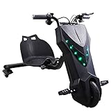 Elektro Driftscooter Kinder Dreirad 250W mit Elektromotor 3 Geschwindigkeitsstufen 15km/h 360° Gokart Drift Trike Scooter R