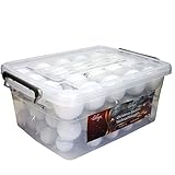 Wohaga® 70 Stück Weihnachtskugeln inkl. Transportbox Christbaumkugeln Baumschmuck Weihnachtsbaumschmuck Baumkugeln-Set, Farbe:W