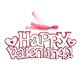 bulrusely Happy Valentines Wandschild – Filz Türschild Valentinstag Dekoration für Türdekoration – Love Happy Valentines Schild Wandschild für Valentinstag Dek