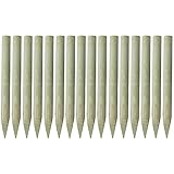Atlojoys Zaunpfähle 16 STK. Staketenzaun, Holz-Zaun, Lattennabstand, Zaunlatte, Imprägniertes Holz 100