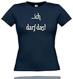 ich darf das. Women T-Shirt Gr. M - Navy/W