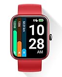 DOOGEE CS2 Pro Smartwatch für Damen Herren mit Alexa 14 Trainingsmodi Fitness Tracker SpO2 1,69 Zoll HD Farbdisplay Fitnessuhr Sportuhr Integriert Pulsoximeter Pulsuhr Schrittzähler (Rot)