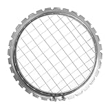 RTYUI Eierschneider Kartoffelpüree Handpresse Slicer Grid Cutter Eierschneider Kartoffelschneider Form Tomaten- Schneider Salatwerkzeug (Farbe: Silber ，Größe: 9 X 9 cm)