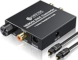 DAC Wandler 192 kHz Lautstärke Einstellbarer Digital Analog Audio Wandler mit optischem Kabel Audio Adapter SPDIF Toslink Koaxial zu L/R RCA 3,5 mm Stereo für DVD HD Play