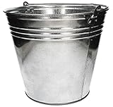 KOTARBAU Robuster Zinkeimer verzinkt 15 L einfacher Griff Wassereimer für Garten Bauarbeiten Abfälle Küche Mörtel Werkzeug