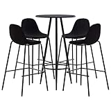 Essgruppe 5-TLG. Bar-Set Stoff Schw