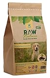 RAW Nature Trockenfutter JUNIOR | Natürlich Kaltgepresst | Getreidefreies Hundefutter | Vollwertkost | hoher Fleischanteil | hochwertiges Muskelfleisch | ohne künstliche Zusätze | Welpenfutter (5 kg)