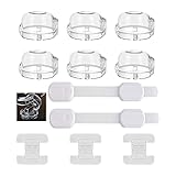 Herd Kindersicherung Set 11 Stück Kindersicherung Schrank Herdschutz Knöpfe Schranksicherung Baby Kaminschutzgitt vollständiger Schutz für I
