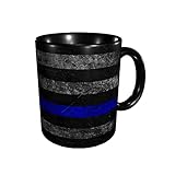 Gokruati 330ml Schwarze amerikanische Flagge Porzellantasse,Hochtemperaturbeständige Kaffeetassen Standardkapazität für Büro und Z