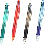 4 Farben Stift 4 Stücke Mehrfarbige Stifte 4 in 1 Stift Einziehbare Kugelschreiber Bunter Stift für Büro Heim Schule Zubehö
