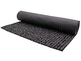 Schmutzfang-Teppich-Läufer Meterware MAGNUM - Anthrazit, 1,00m x 6,50m, Schmaler, Rutschfester Küchenläufer, Robuste Sauberlauf-Matte, Gang
