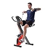 N//B Heimtrainer Fahrrad X-Bike Heimtrainer Ergometer Kettler Mit Pulssensoren Fitnessrad Für Heimtrainer Gepolsterter Sitz Und Rückenlehne,R