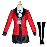 Formemory Yumeko Jabami Cosplay Kostüm Jabami Yumeko Cosplay Outfit Uniform Set 6 Stücke Yomozuki Runa Cosplay Anime Schuluniform Halloween Manga Mantel (Jabami Yumeko, L)