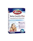 Abtei Beta-Carotin Plus - Nahrungsergänzungsmittel mit hautaktiven B-Vitaminen für gesunde und schöne Haut - Hautschutz - 1 x 50 Kap