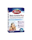 Abtei Beta-Carotin Plus - Nahrungsergänzungsmittel mit hautaktiven B-Vitaminen für gesunde und schöne Haut - Hautschutz - 1 x 50 Kap