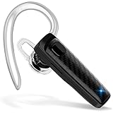 DOUBLEFISH Bluetooth Headset,kabellose Bluetooth-Ohrhörer CVC8.0.Dual-Mikrofon-Geräuschunterdrückung mit mikrofon für iPhone und Android iPad Samsung Tablet Fahren/Business/Bü