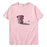 Monster Hunter T-Shirt,Videospiel Mh 3D Gedruckt 100% Baumwolle Rosa Kurzarm Für Sommer Geschenk Spiel Fan Teen B S