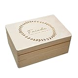 Personalisierte Erinnerungsbox Box Aufbewahrungsbox Erinnerungskiste mit Namen Holzkiste für Kinder Geschenkbox Geschenkidee für Jungs Mädchen Herzkranz Weihnachten Geburtstagsgeschenk