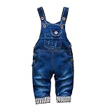 Berrywho Baby-Jeans Overalls Latzhose Denim Overall Mädchen Jungen Strampler Kleidung 80