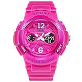 Jungen Uhren Mädchen Uhren Kinder Armbanduhr Jungen Digital Analog Wasserdicht Sports Uhren Für Jungen Und Mädchen Digital Uhr Sports Uhren,R