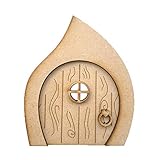 ROERDTRY DIY Baum Deko Country Cottage Feentür-Set, 3D-Deko Landhaus Feen Tür,Miniatur Fee Elf Haustür und Fenster, Puppenhaus Miniatur Dekoration,