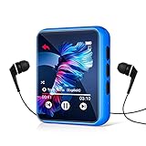 32GB MP3 Player Bluetooth 5.0, JOLIKE HiFi Musik Player mit Lautsprecher, Line-in Voice Recorder, UKW-Radio, 1.8' Voller Touchscreen, Unterstützung bis zu 128 GB (mit Kopfhörer, Schutzhülle)