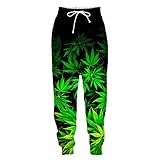 YIOLEAMP Schöne Ahornblatt 3D-Druck Hosen Männer Frauen Frühling Lose Sweatpants Harlan Casual Hip Hop Hose, Wie Bild 1, 34-37