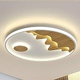 DKee Einfache, Moderne LED-Deckenbeleuchtung Mit Abgerundeter Kreativer Persönlichkeit Nordic Holzdecke (Durchmesser 40cm * 3,5 cm Dick) Deck