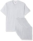 Fruit of the Loom Herren Original T. T-Shirt, grau meliert, XL (10er Pack)