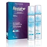 REGAINE Frauen Schaum mit Minoxidil: Stoppt erblich bedingten Haarausfall bei Frauen und regt das Haarwachstum an, 4-Monatspackung, 2 x 60 g