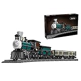 SKAJOWID City Retro Steam Train Modular 560Pcs City Series Exklusiver Bausatz mit Gleisen und Zubehör, kompatibel mit Lego City