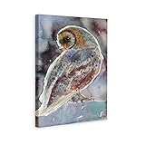 BDTSRT Kunstwerk Malerei Leinwanddrucke 60X90cm Kein Rahmen Oil Painting Canvas Wall Art for Living Room Bedroom Poster Prints Barn Owl Birds C