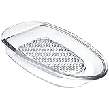 KADAX Obstreibe aus Glas, ovale Apfelreibe, Reibe für Babynahrung, Apfelraspel, Glasreibe, Glasraspel, Rohkostreibe, Ingwerreibe (L: 22,2 cm, Transparent)