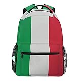 Oarencol Rucksack mit Italienischer Flagge, Grün/Weiß/Rot g